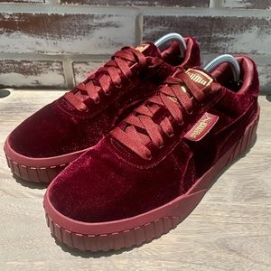 Puma Women's Cali 'Velvet Red' Tibetan Red Platform Shoes 369887-01 Size 11